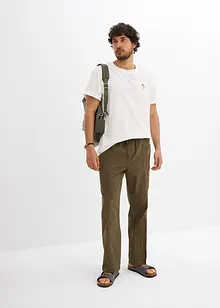 Classic Fit-pull on-bukse i lett bomull, Straight, bonprix