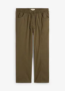 Classic Fit-pull on-bukse i lett bomull, Straight, bonprix
