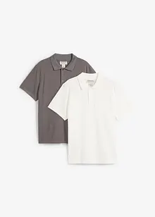 Kortermet poloskjorte (2-pack), bonprix