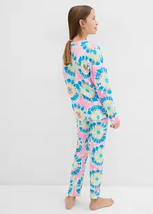 Pyjamas og kort pyjamas med myk økologisk bomull (4-delt sett), bonprix