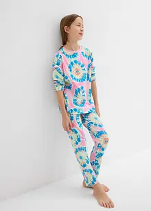 Pyjamas og kort pyjamas med myk økologisk bomull (4-delt sett), bonprix