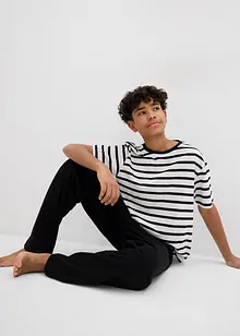 Pyjamas og kort pyjamas med myk økologisk bomull (4-delt sett), bonprix