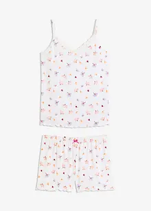 Kort pyjamas i ribbemateriale, bonprix