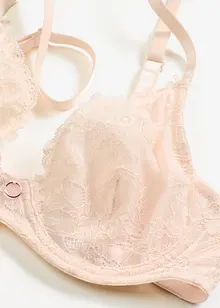 Triangel-BH med blomstret blonde, bonprix