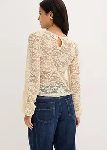 Kort topp av elastisk blonde, bonprix