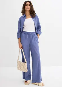 Oversized skjorte i luftig musselin, bonprix