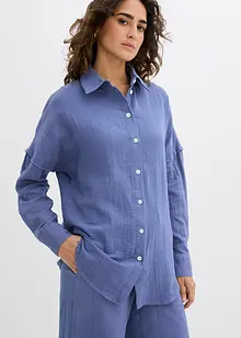 Oversized skjorte i luftig musselin, bonprix