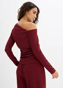 One shoulder-topp av strukturert krepp, bonprix