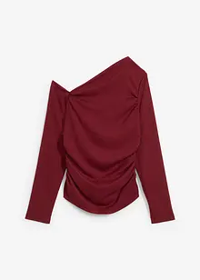 One shoulder-topp av strukturert krepp, bonprix