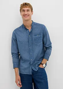 Langermet skjorte i vasket look, bonprix
