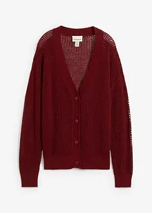 Cardigan med hullmønster, bonprix