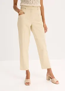 Satengbukse med tapered fit, bonprix