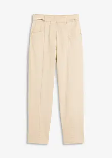 Satengbukse med tapered fit, bonprix