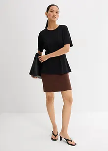 Strikket skjørt i viskosemiks, bonprix