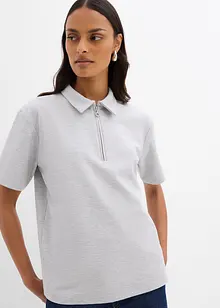 Poloskjorte i viskosemiks, bonprix