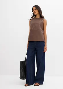 Topp i imitert skinn, bonprix