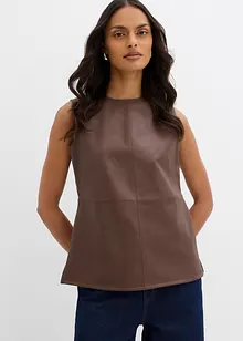 Topp i imitert skinn, bonprix