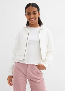 Sweatjakke med hette av 100% økologisk bomull, bonprix