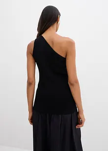 Off shoulder-strikket topp i viskosemiks, bonprix
