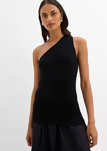 Off shoulder-strikket topp i viskosemiks, bonprix