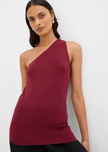 Off shoulder-strikket topp i viskosemiks, bonprix