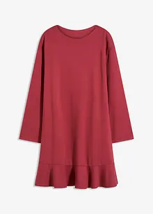 Kort kjole med volang av Punto di Roma-materiale, bonprix