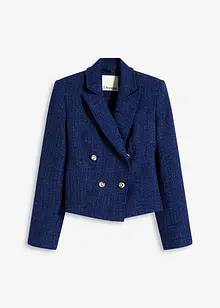 Dobbelspent kort blazer med strukturmønster, bonprix