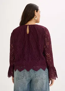 Bluse med volanger, bonprix
