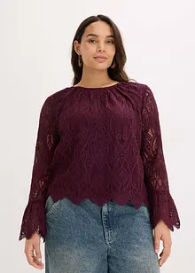 Bluse med volanger, bonprix