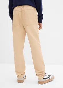 Regular Fit slip on-bukse av 100% bomull, Straight, bonprix
