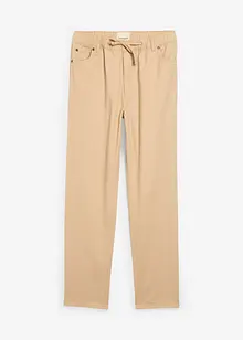 Regular Fit slip on-bukse av 100% bomull, Straight, bonprix