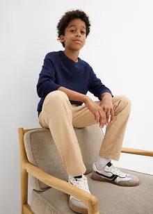 Regular Fit slip on-bukse av 100% bomull, Straight, bonprix