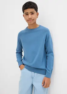 Finstrikket genser av 100% bomull, bonprix