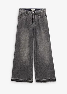 Wide Leg-jeans High Waist, cropped, bonprix