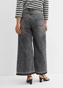 Wide Leg-jeans High Waist, cropped, bonprix