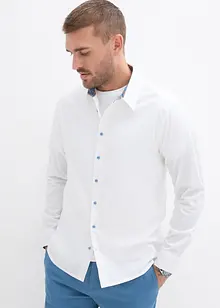 Business skjorte i 100% bomull med detaljer i kontrastfarge, Regular Fit, bonprix