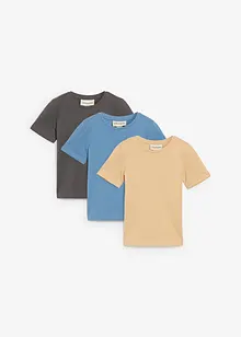 T-skjorte i 100% økologisk bomull (3-pack), bonprix