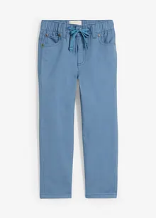 Regular Fit slip on-bukse i 100% bomull, Straight, bonprix