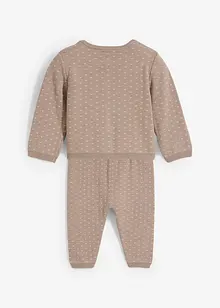 Cardigan og bukse i bomullsmiks (2-delt sett), bonprix
