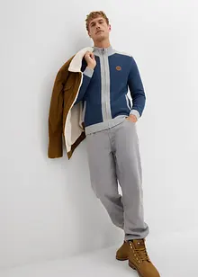 Grovstrikket cardigan med ståkrage, bonprix