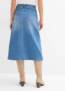 Denimskjørt med stretch, High Waist, bonprix