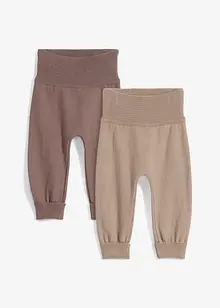Strikkebukse til å vokse i av bomullsmiks (2-pack), bonprix