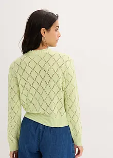 Cardigan med hullmønster, bonprix
