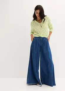 Cardigan med hullmønster, bonprix