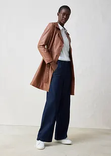 Skinnjakke i lammenappa og trenchcoat-modell, bonprix