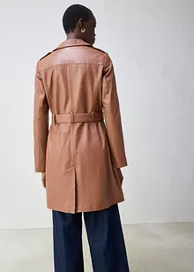 Skinnjakke i lammenappa og trenchcoat-modell, bonprix