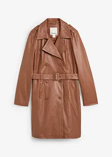 Skinnjakke i lammenappa og trenchcoat-modell, bonprix