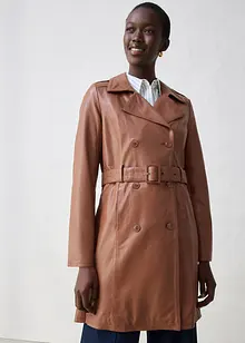 Skinnjakke i lammenappa og trenchcoat-modell, bonprix