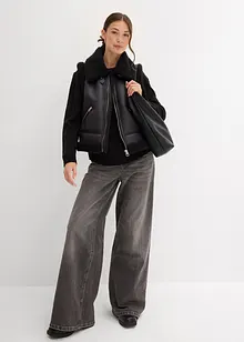 Vest i imitert skinn, bonprix