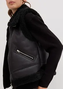 Vest i imitert skinn, bonprix